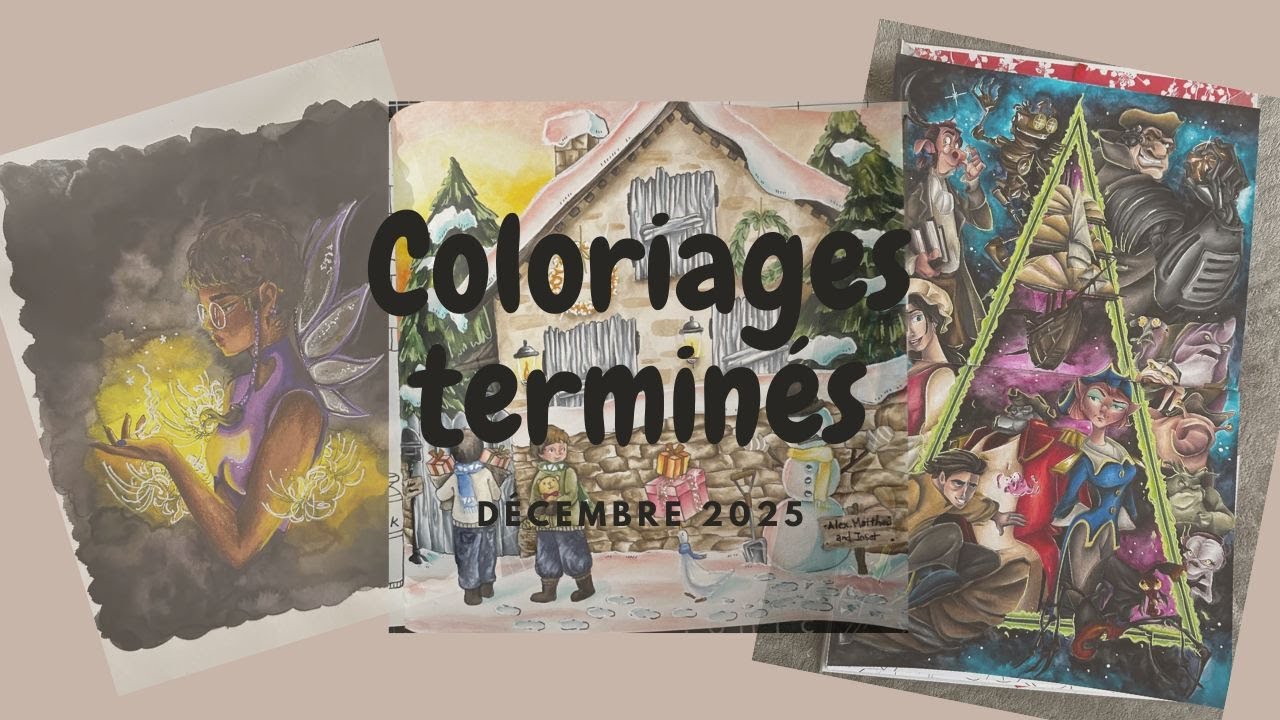 Coloriages terminés Décembre 2025 - Finished Pages