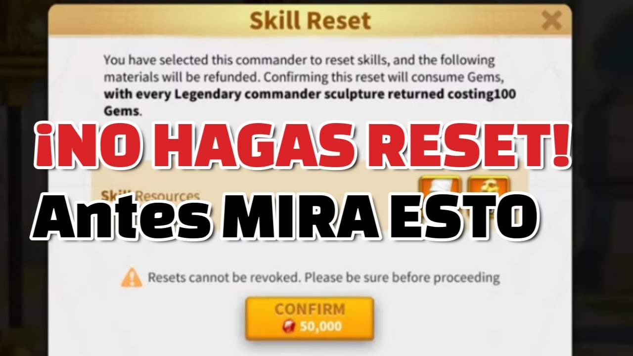¡NO HAGAS RESET! Antes MIRA ESTO - RISE OF KINGDOMS