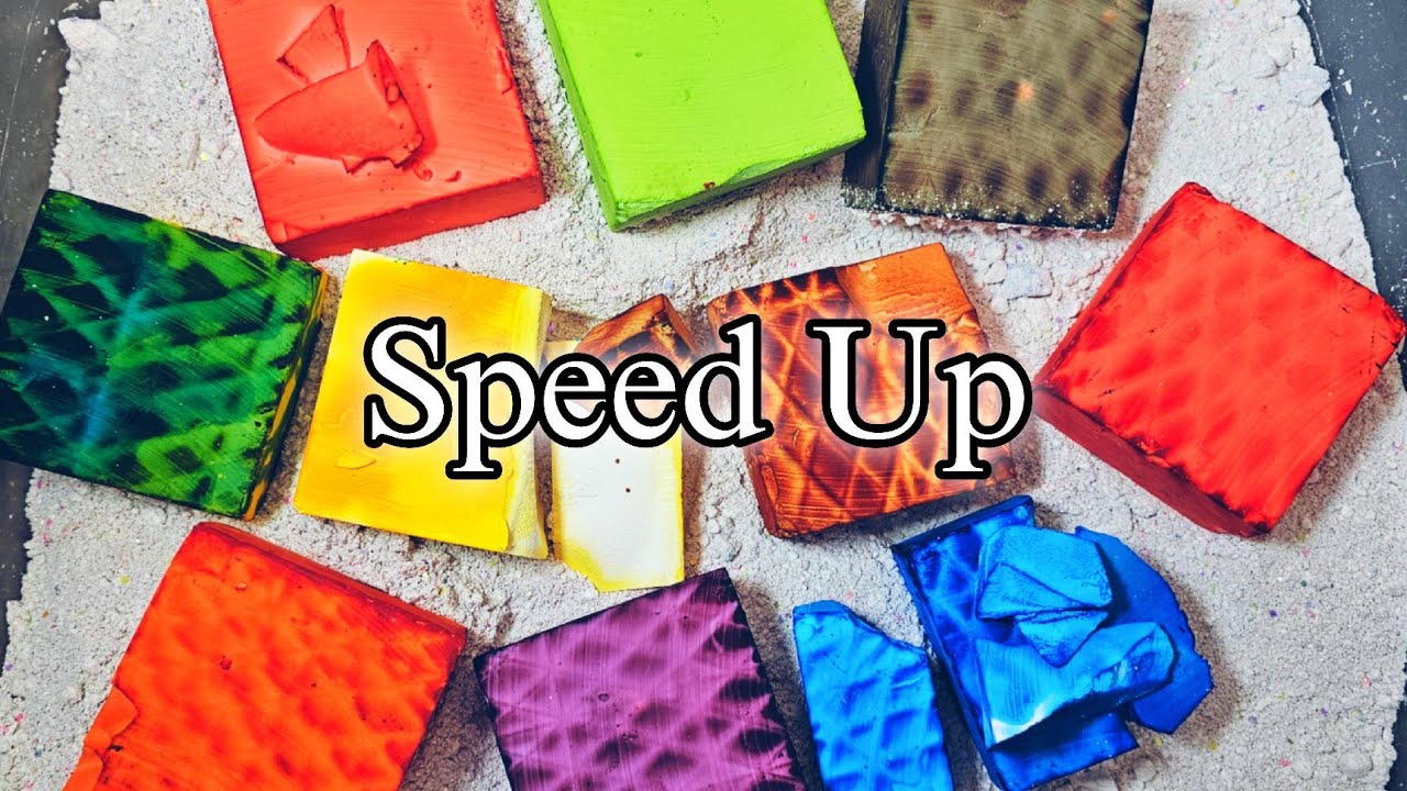 Speed Up Multicolor Dyed Chalk & PJ Blocks Crush Gymchalk ASMR Satisfying Relaxing Sleepaid 😌 ☺️ 💕 