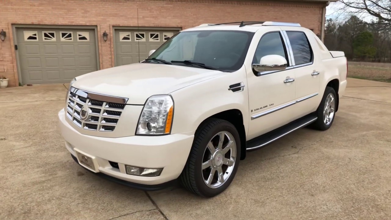 2009 CADILLAC ESCALADE EXT AWD PEARL WHITE 71K MILES ULTRA LUXURY TRUCK FOR SALE WW.SUNSETMOTORS.COM
