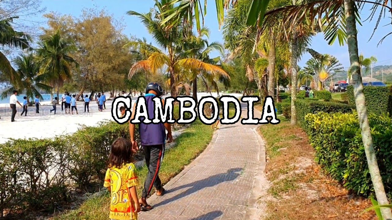600 meters Walking along Prek Treng Beach in Sihanoukville, CAMBODIA