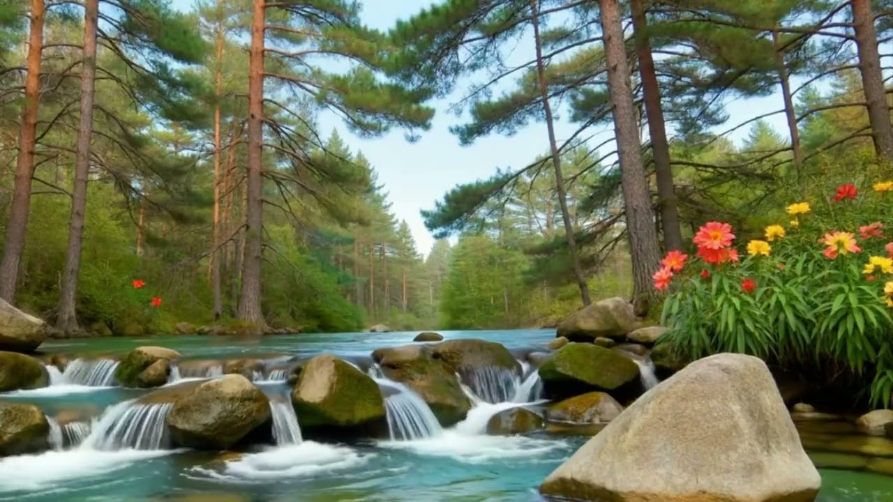 Relax by the River 🕊️ Natural Water Sounds & Birds Chirping (11 Hours)
