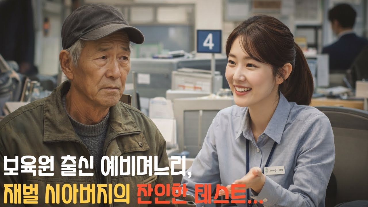 보육원 출신 예비며느리를 시험하는 재벌 노인의 잔인한 테스트!.. 재벌 노인은 예비며느리가 일하는 시청에서 낡은 옷을 입고 연기하며 잔인한 테스트를 진행하는데...