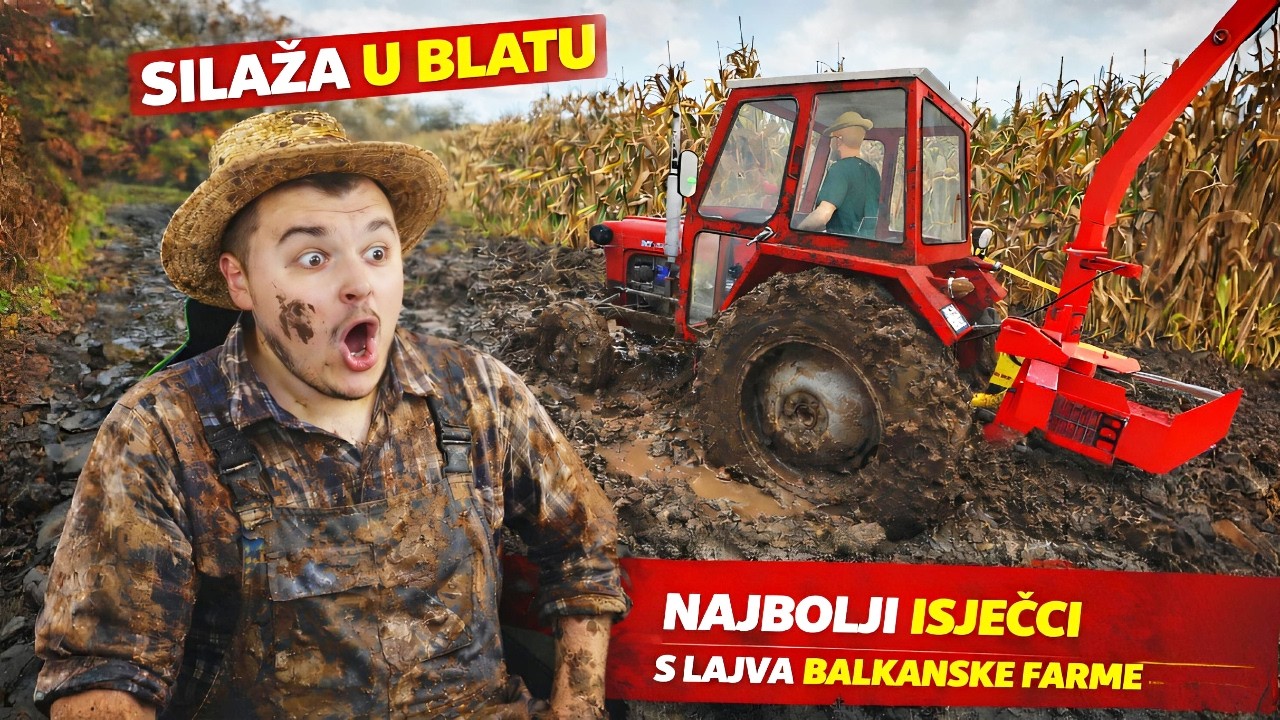 NAJLUDJI TRENUTCI S LAJVA! Silaža u BLATU do osovina 😱 | Balkanska Farma
