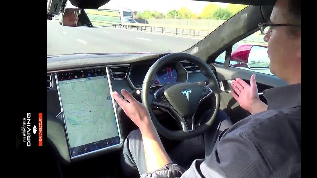 Tesla Model S Autopilot test on UK roads