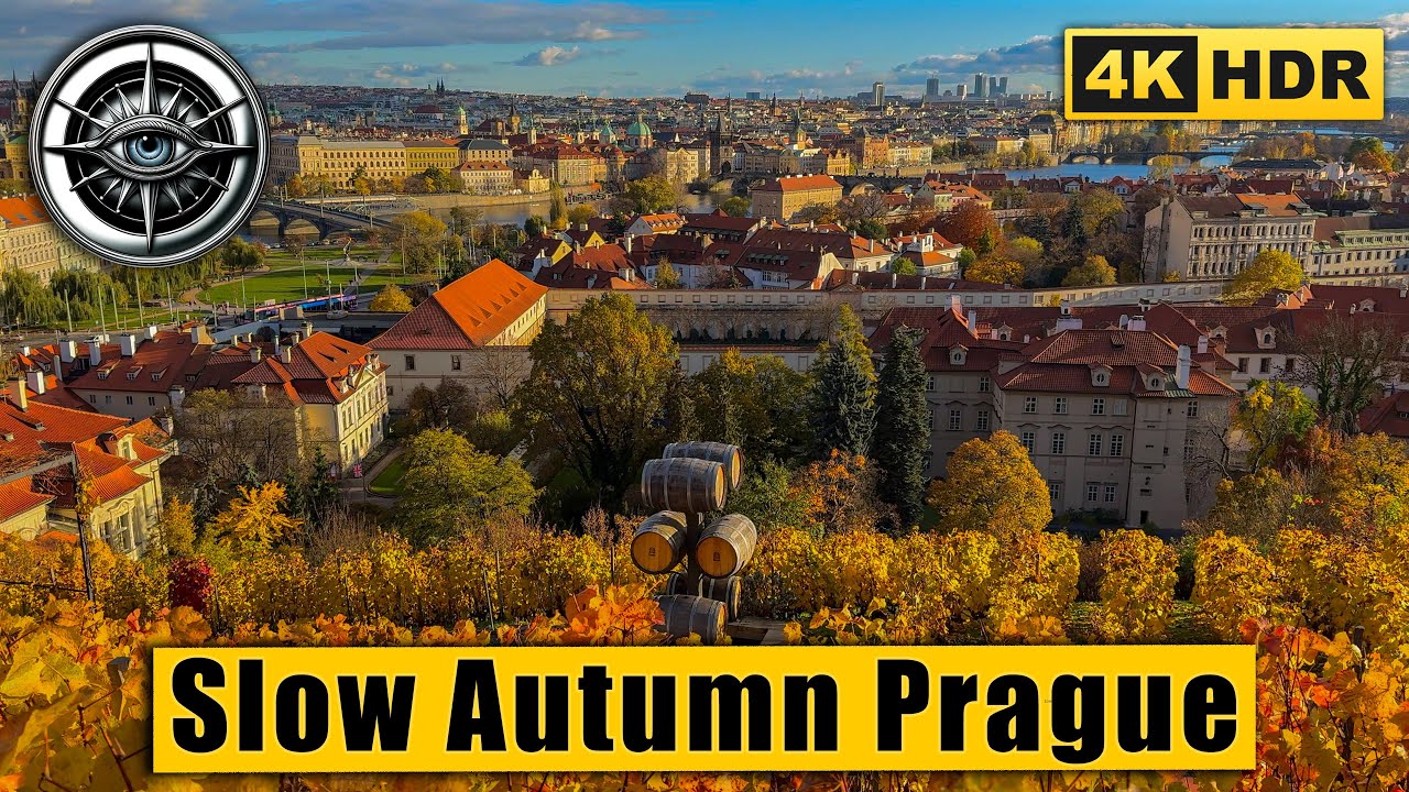 Slow Autumn Walk to Prague Castle | November in Prague 🇨🇿 4K HDR ASMR