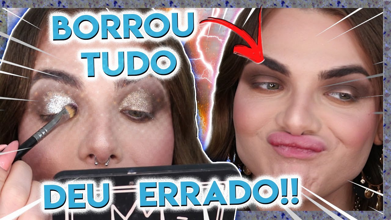 MAQUIAGEM COM GLITTER, MUITO BRILHO ✨👀