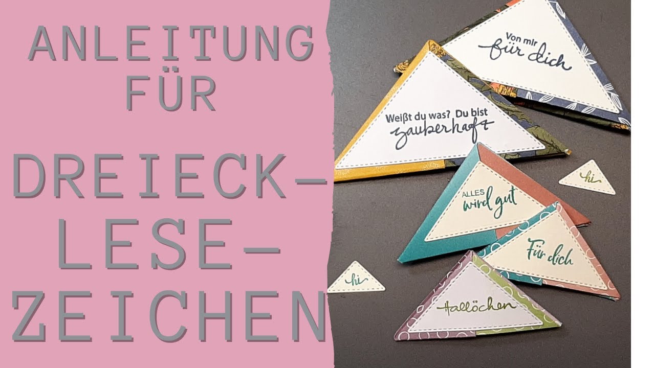 Dreieck-Origami-Lesezeichen in 2 Farben