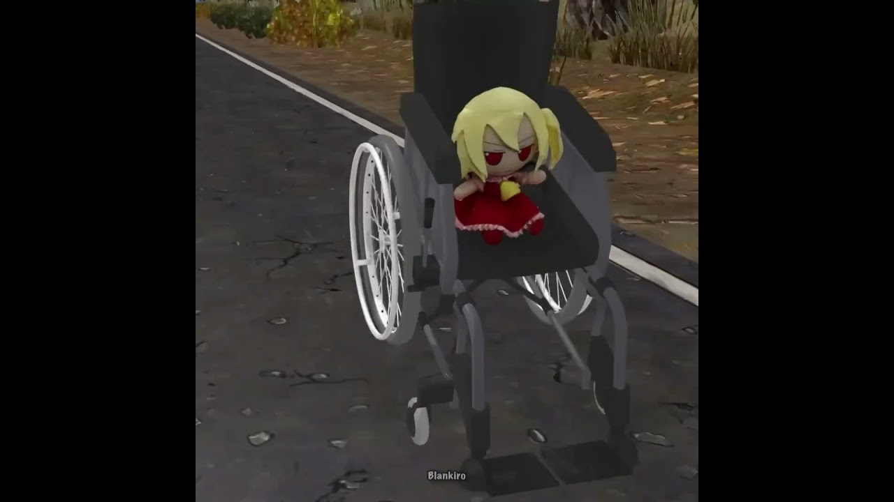 Flandre Scarlet Fumo on da wheelchair #touhou #meme #mmd
