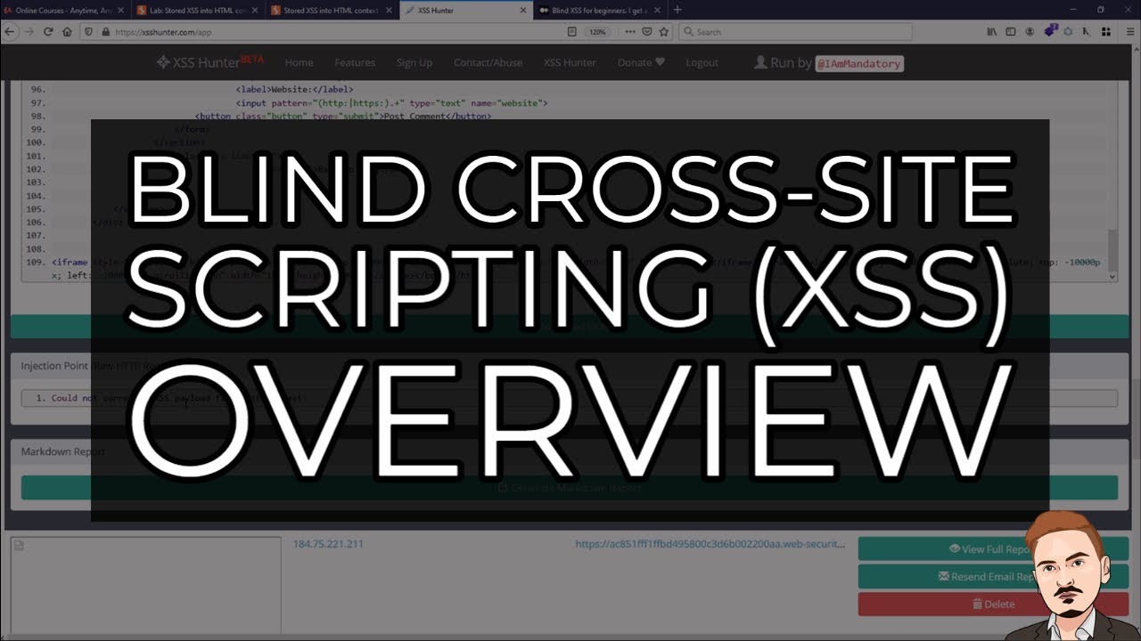 Blind Cross Site Scripting (XSS) Overview - Bug Bounty Hunting & Web App Pentesting