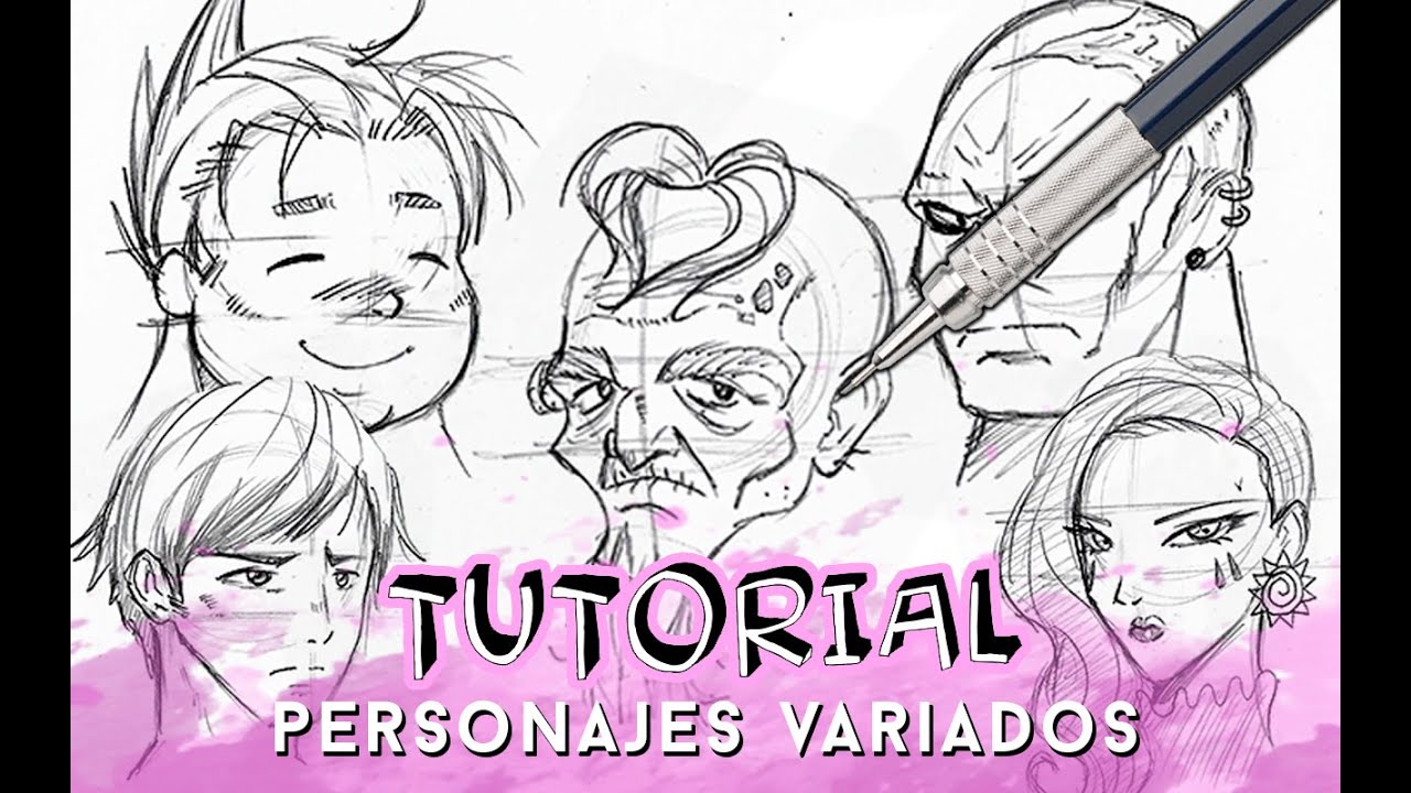 COMO DIBUJAR CARAS ANIME /MANGA DE PERSONAJES VARIADOS | Why So Gurin