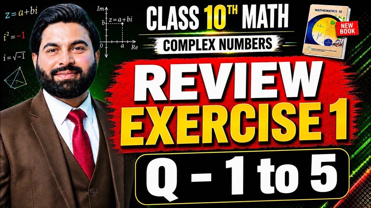 Class 10th Math New Book Ch 1 Review Exercise 1 Question 1 to 5 -10 Class Math Review Exercise 1