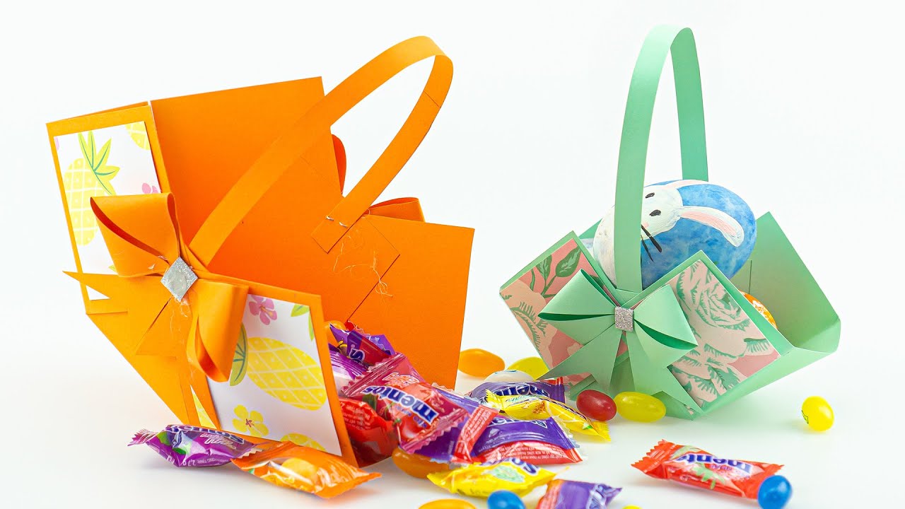 How To Make Spring Paper Baskets Super Easy | Easter Baskets DIY | Easter Baskets Ideas