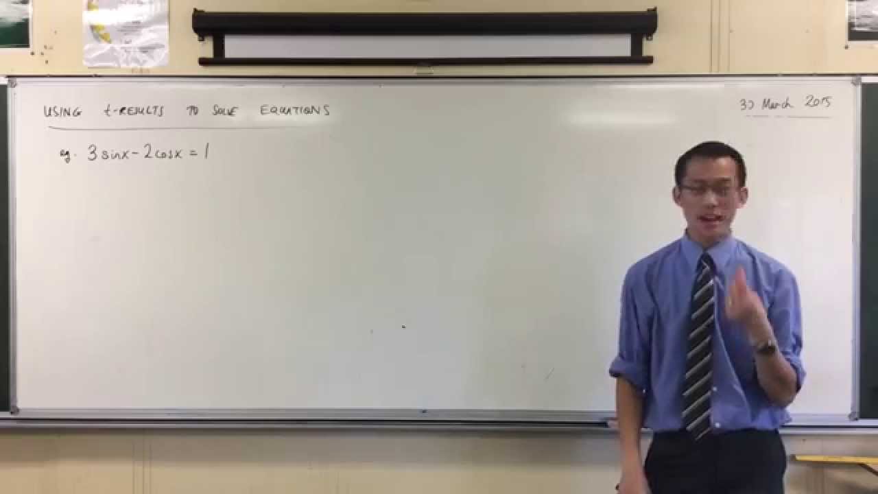 Using t-results to Solve Trigonometric Equations (Example 1)