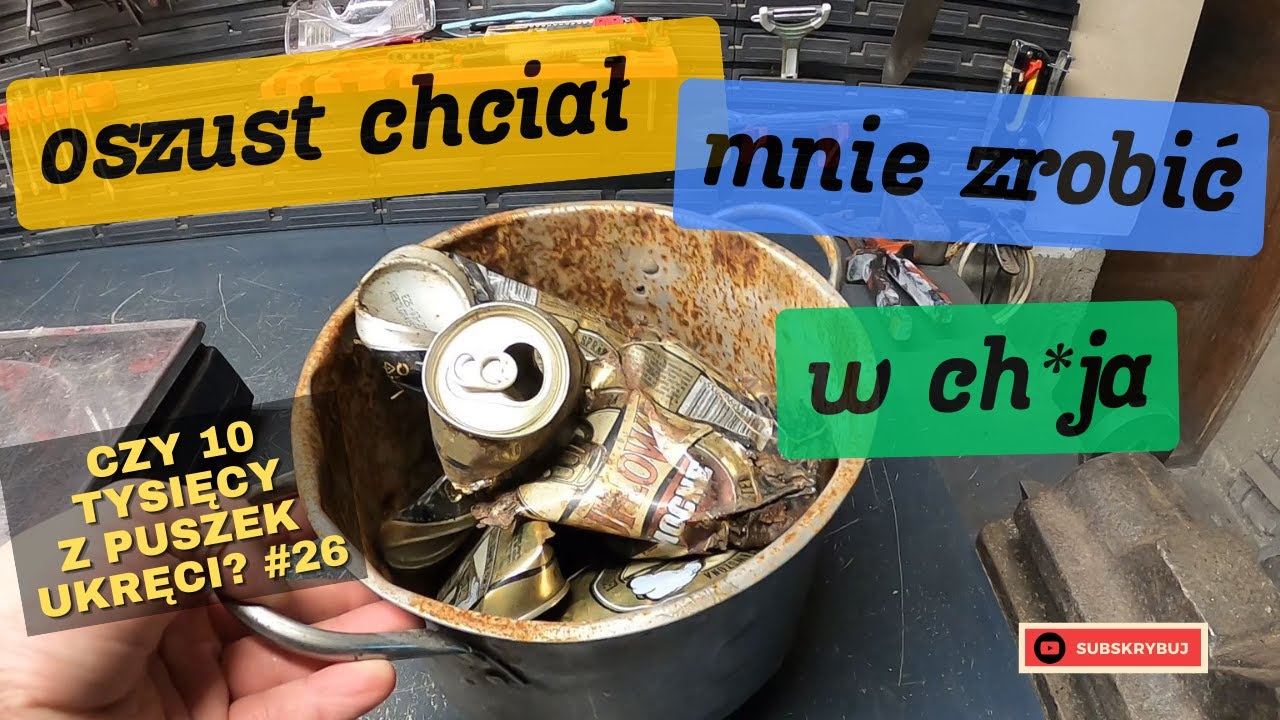 Rozmowa z oszustem. I zbieranie puszek do wyzwania. Wpada sporo surowca. #challenge #oszustwo