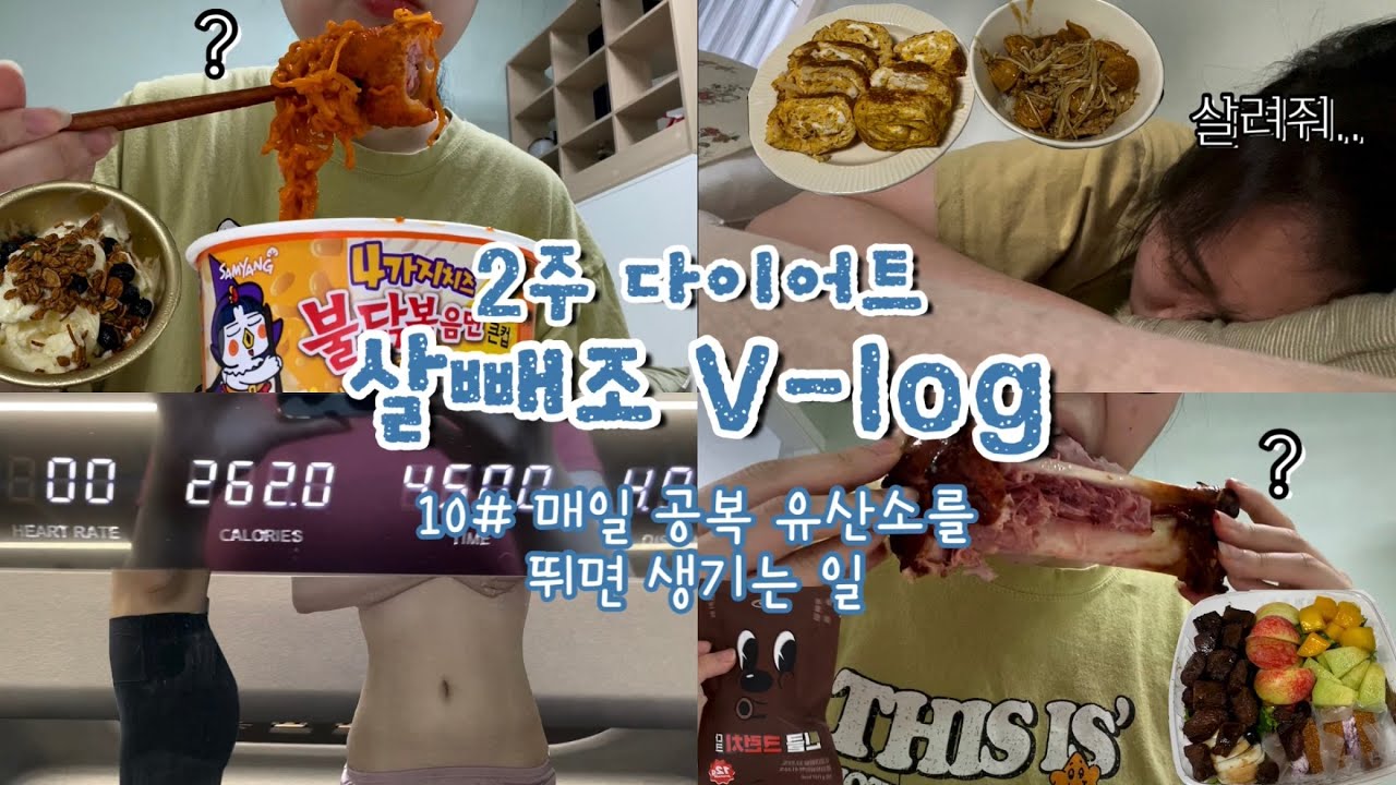 [다이어트 브이로그#10] 맞다 나 다이어트 유튜버였지🙄🏋🏻‍♀️ 여행 가기 2주 전 제대로 살 좀 빼보자 ᕦ(ò_óˇ)ᕤ