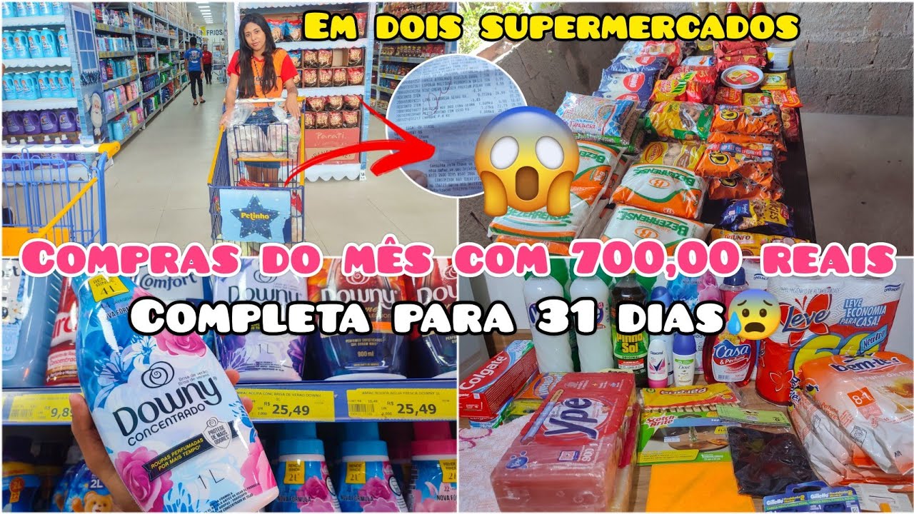 COMPRAS DO MÊS DE DEZEMBRO COM 700,00 REAIS | COMPRAS DO MÊS NO SUPERMERCADO COMPLETA + VALOR TOTAL🤑