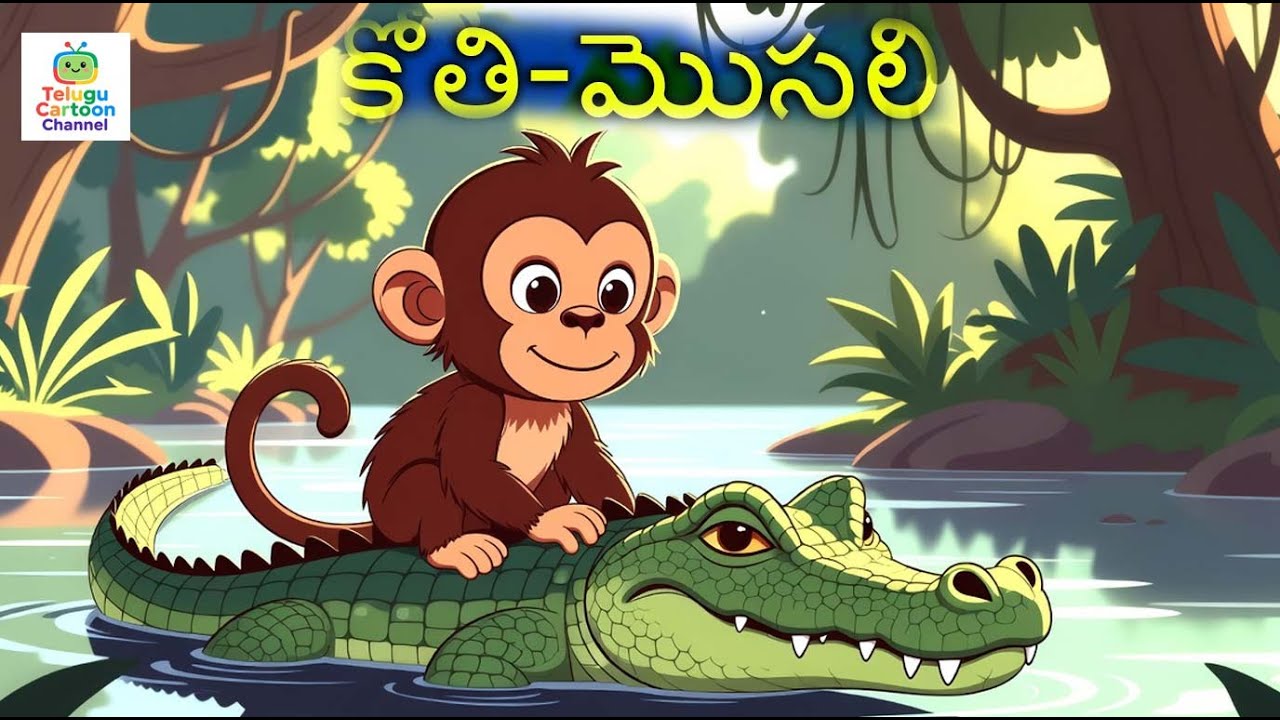 కోతి – మొసలి కథ | The Monkey and the Crocodile Story | Moral Story for Kids