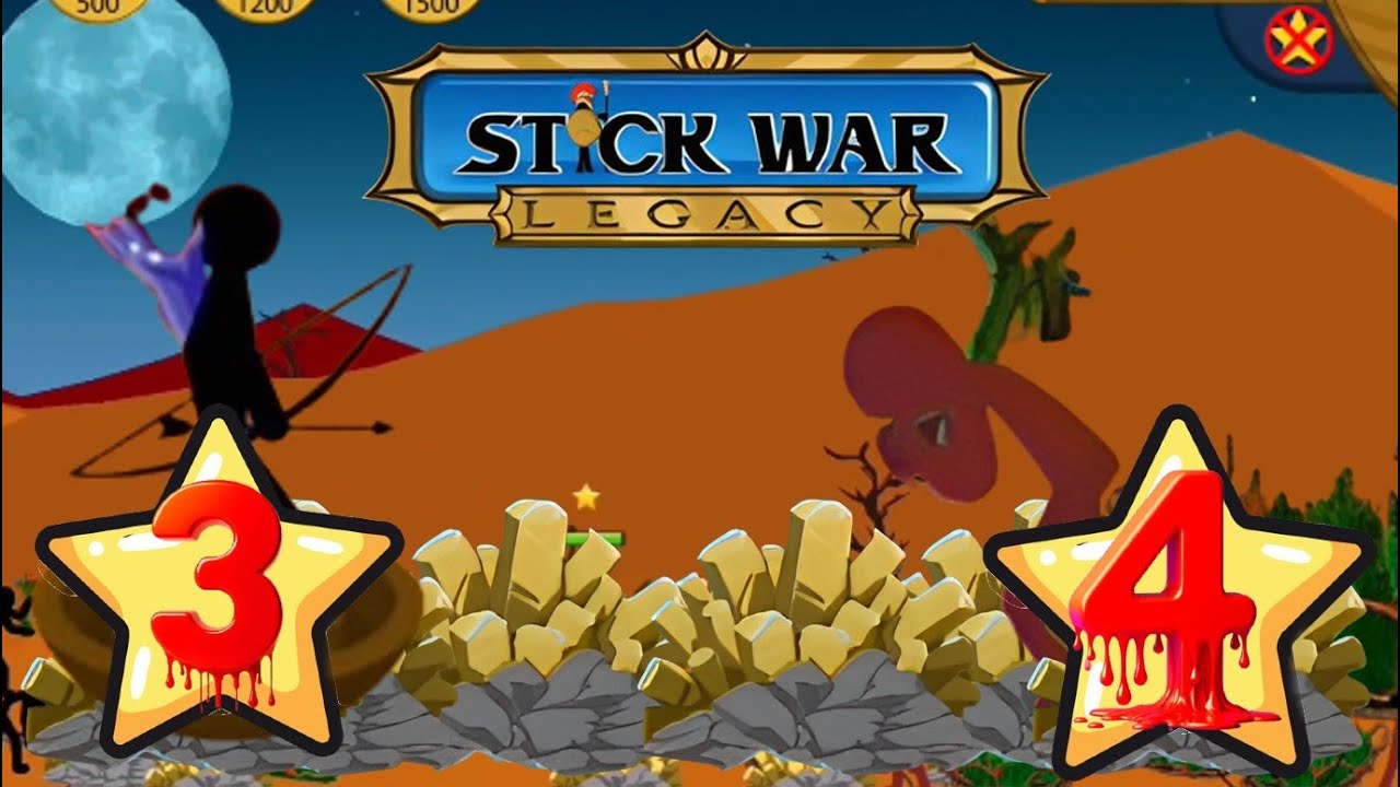 TERCER Y CUARTO NIVEL ESTRELLA DE STICK WAR LEGACY!