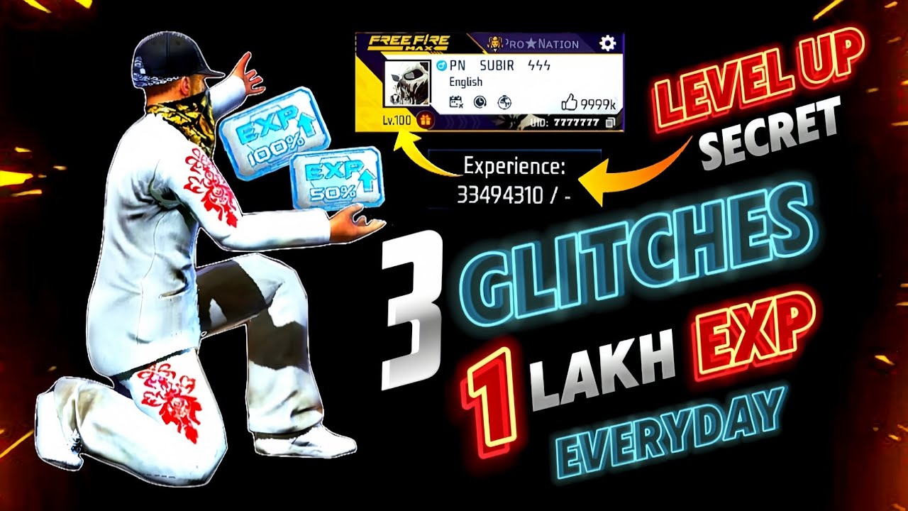 HOW TO INCREASE YOUR FREE FIRE ID LEVEL VERY FAST 😮🔥 || NEW SECRET TRICK & GLITCH REVEALED 🥶🔥||