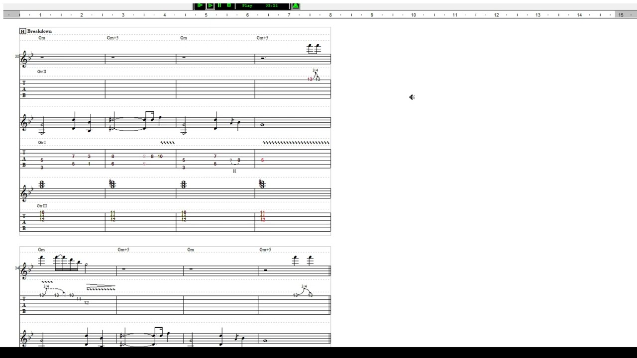 POWER TABS LUNAR part 4 Black Sabbath anno mundi the vision guitar tabs tablature sheet music