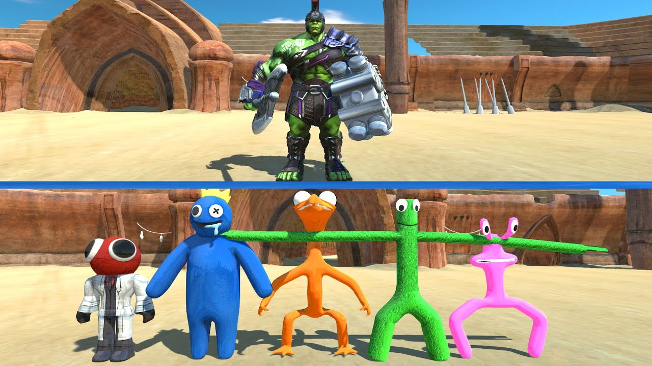 Hulk Warrior vs ALL Rainbow Friends - Animal Revolt Battle Simulator