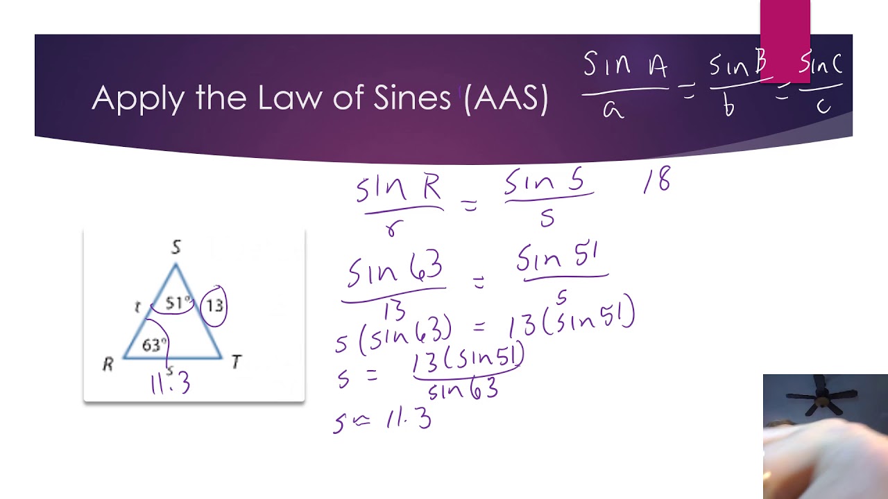 Apply the Law of Sines AAS