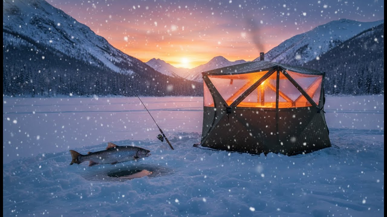 Winter Survival | Hot Tent Camping By Lake ❄️🔥