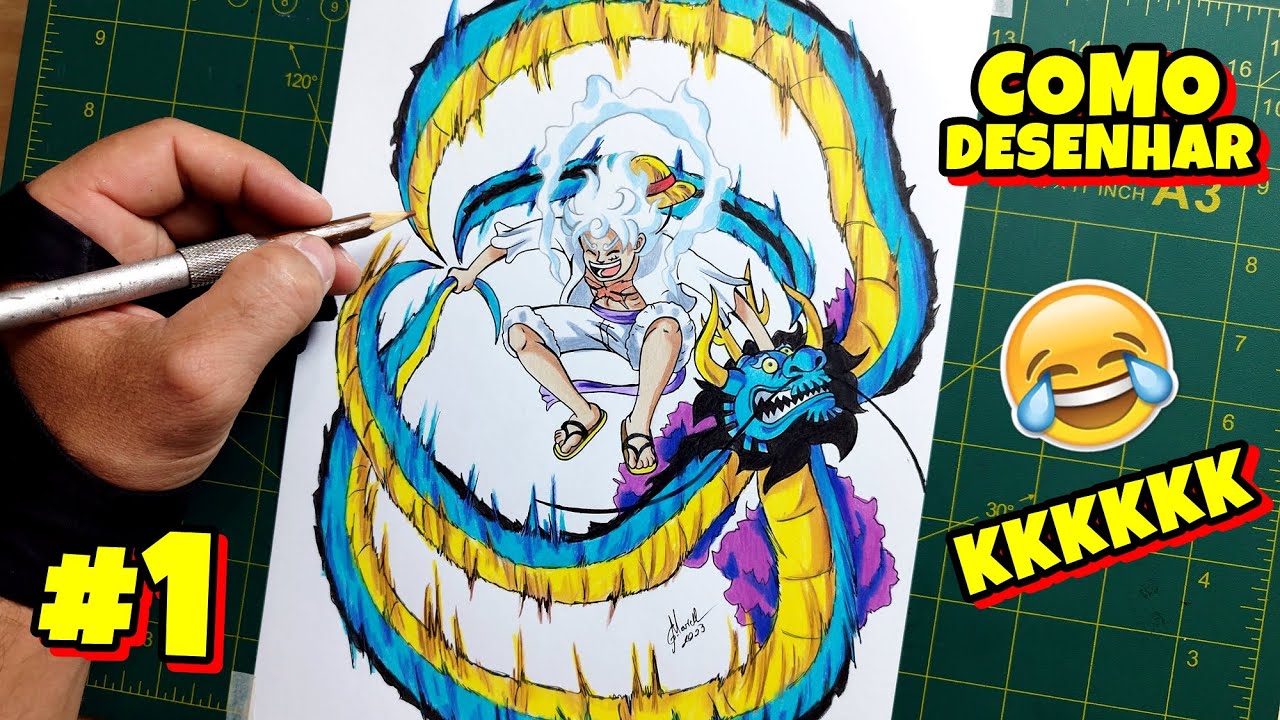 Aprenda como desenhar O LUFFY usando o KAIDO DE CORDA #1  KKKKKKKKKK