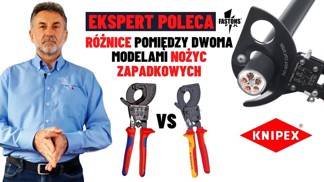 Nożyce zapadkowe w różnych izolacjach - porównanie 2 narzędzi Knipex | EKSPERT POLECA