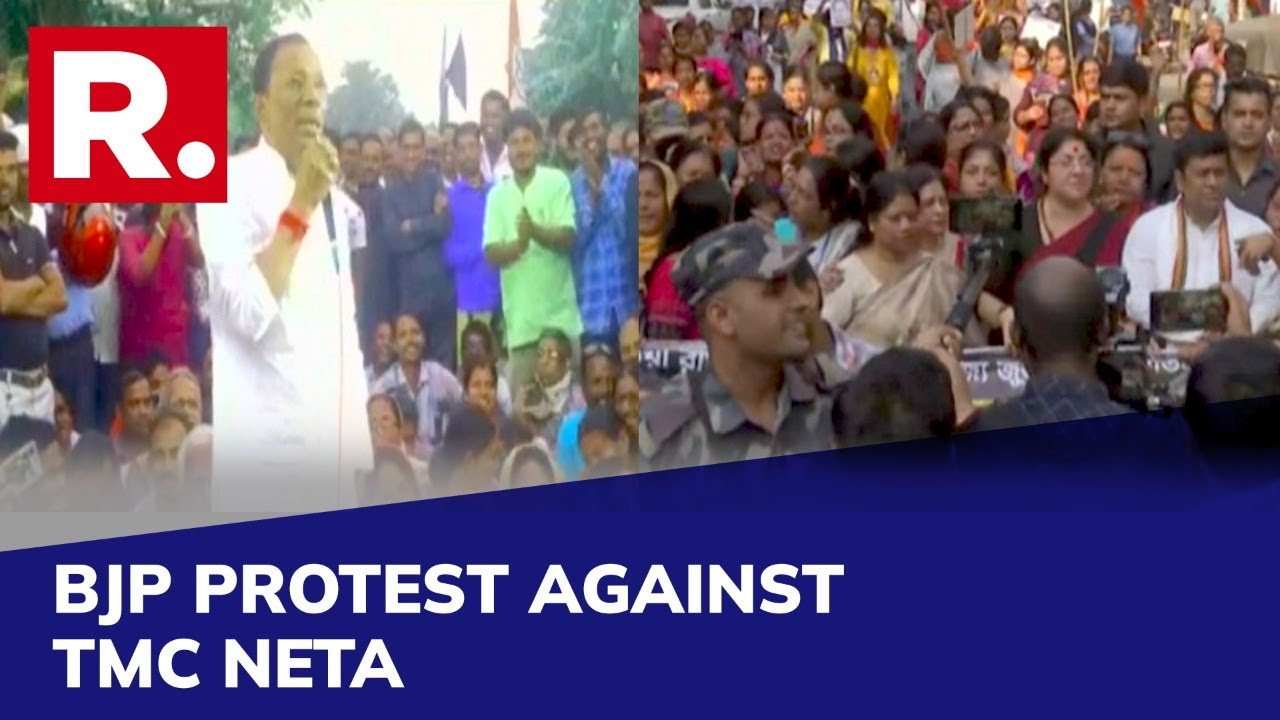 BJP Protests Against TMC&rsquo;s Akhil Giri Over His Abusive Remarks On President
