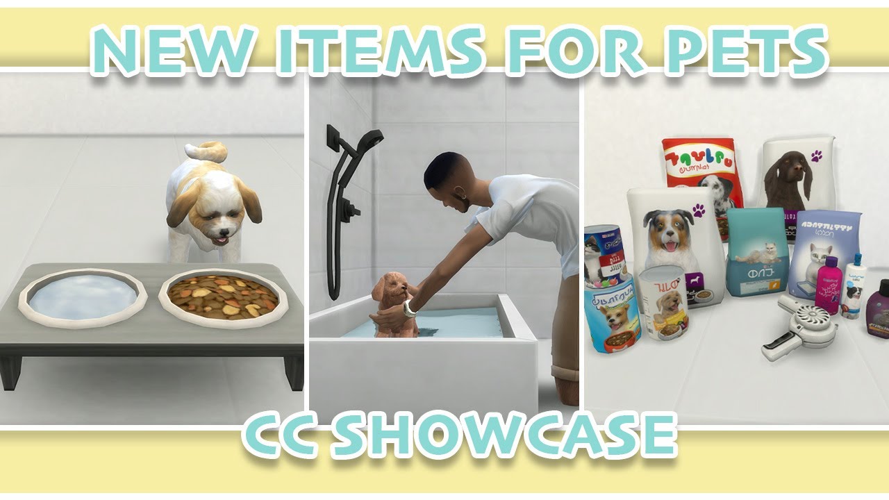 WATER BOWLS & DOG BATHS!!! 🐶🐱 The Sims 4 Pets CC Showcase + LINKS