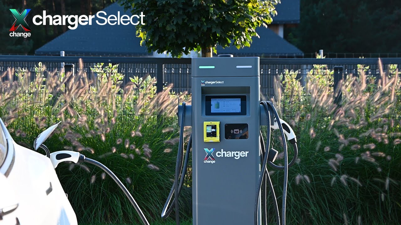 Stacja ładowania samochodów elektrycznych Xchange Charger Select 2x22 kW z terminalem płatniczym 🔋🔌