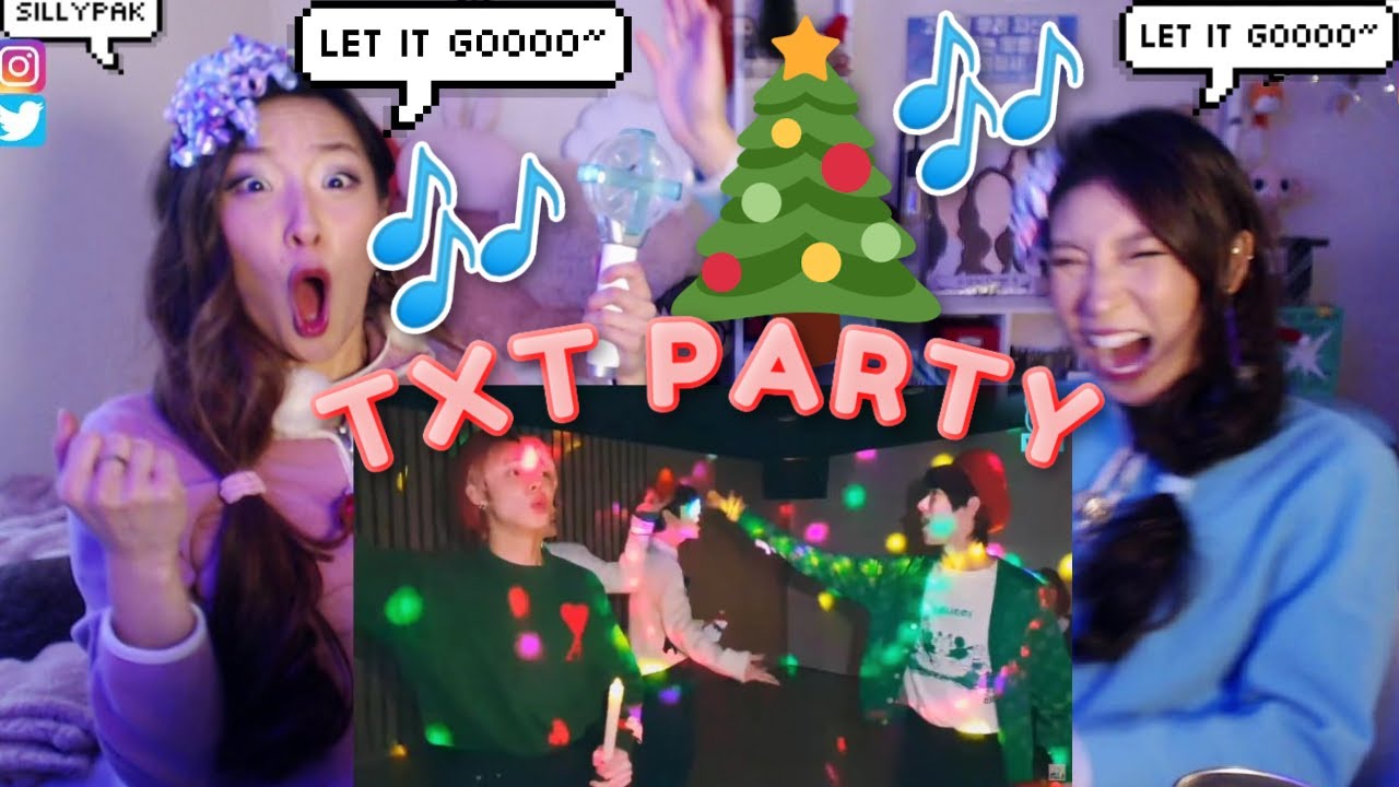 TXT's Little Christmas Party Live (Santa Tell Me & Frozen - Let It Go) 🎅🎄🎁 SISTERS REACTION