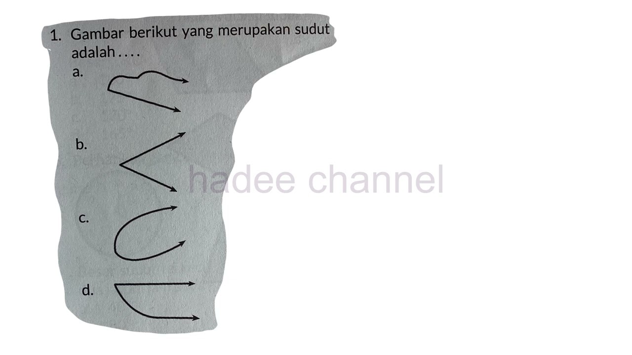 Gambar berikut yamg merupakan sudut adalah
