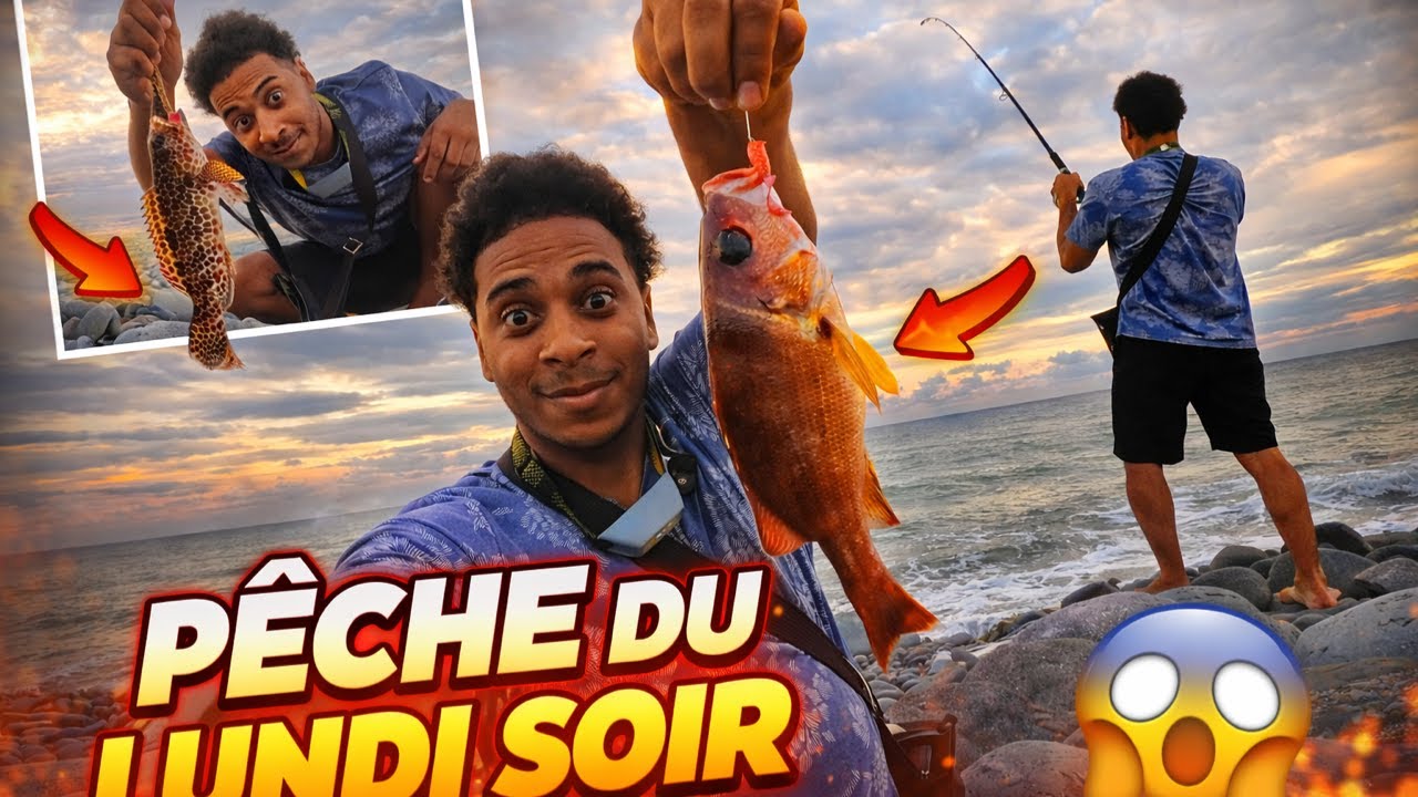 Pêche surprise au coucher du soleil à La Réunion