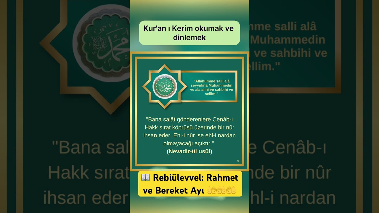 📖 Rebiülevvel: Rahmet ve Bereket Ayı 🌹 Rabbim bu mübarek ayı tüm ümmete hayırlara vesile kılsın🤲✅