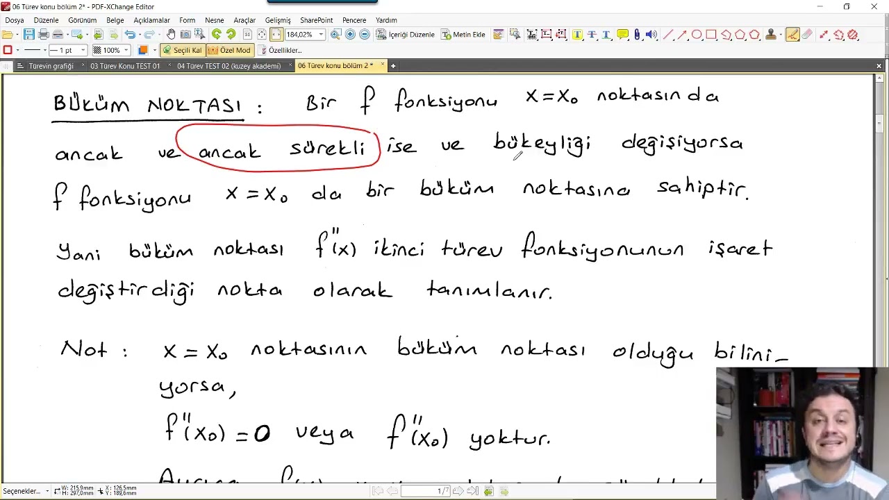 03 Efsane Seri TÜREV bölüm 3 Türevin Geometrik Yorumu İkinci Türev Kalkülüs