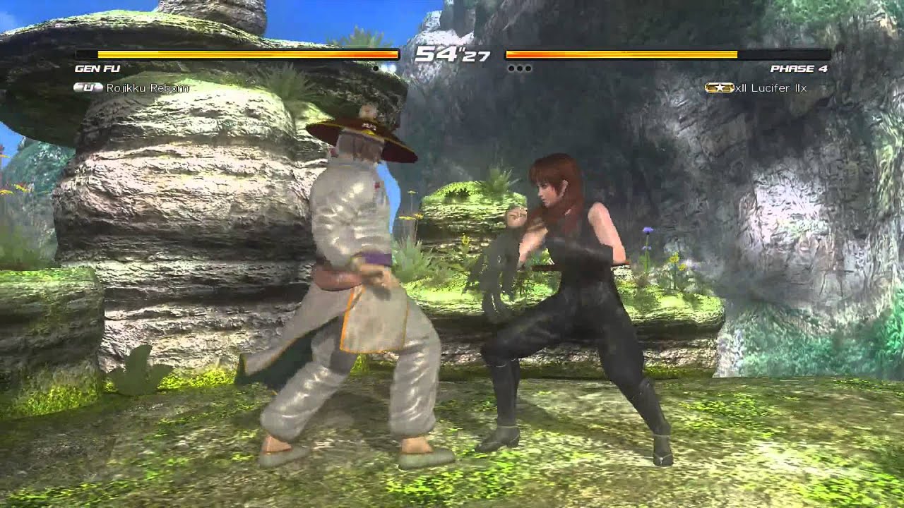 DOA5U Replay 733: Rojikku Reborn(Gen Fu) vs xll Lucifer llx(Phase 4)