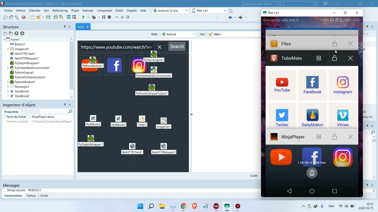 Delphi FMX  Android YoutubeDownloader دلفي للأندرويد تنزيل الفيديوهات من موقع يوتيوب