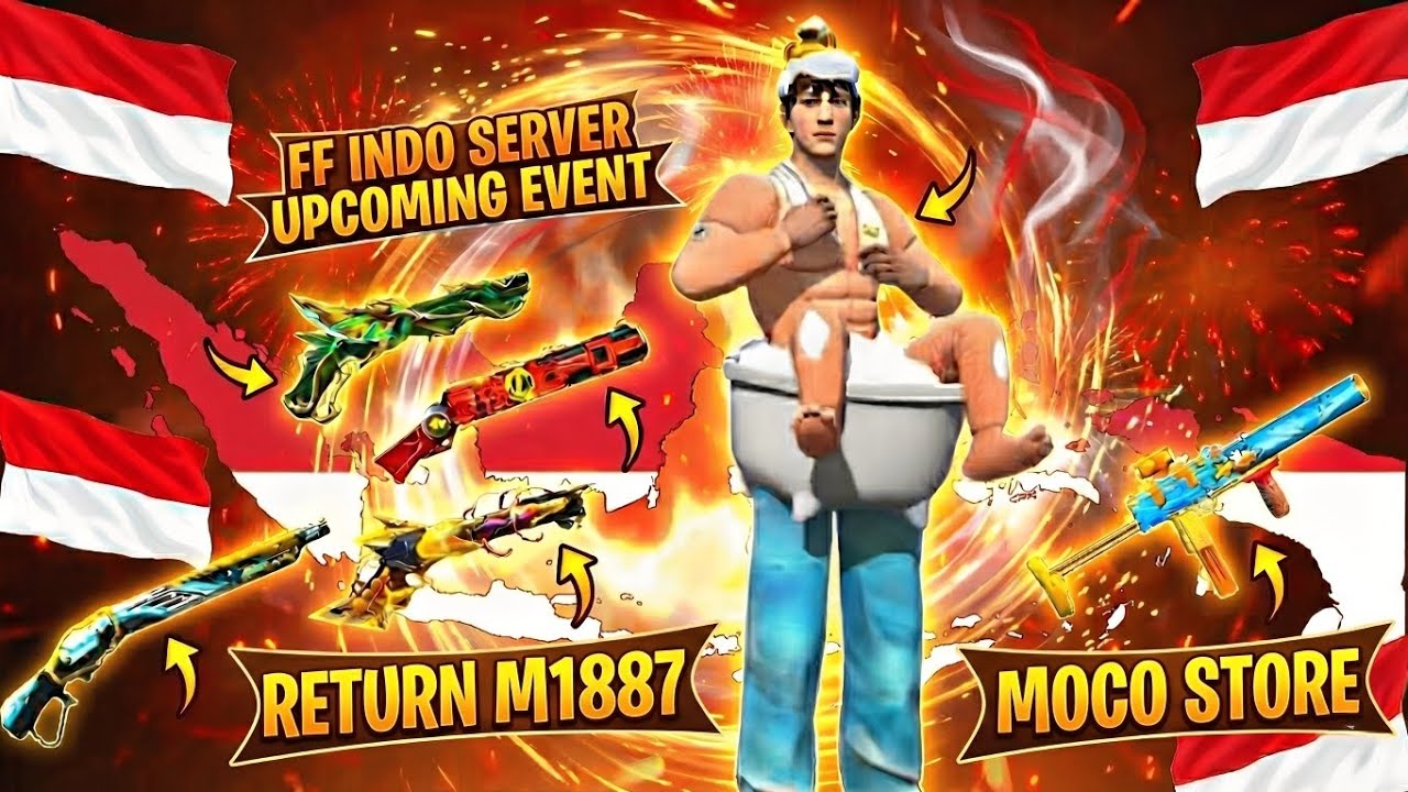FF Indonesia Server, Return M1887, Moco Store, Next Top Up Event, Free Fire 