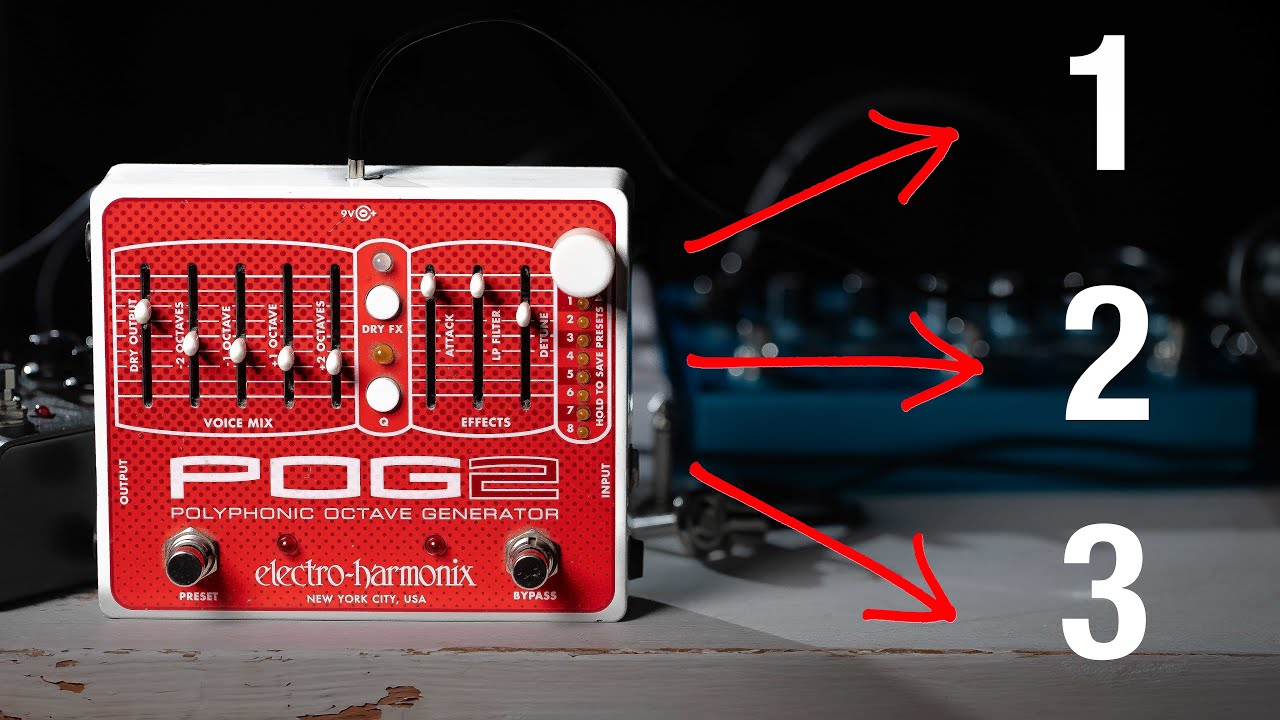 Use these 3 Pedals with the Electro Harmonix Pog 2 for amazing tones
