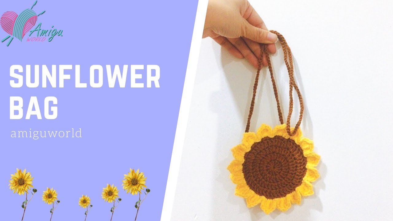 #158 | Sunflower Bag Crochet Tutorial | Crochet Fashion Accessories Trend | AmiguWorld