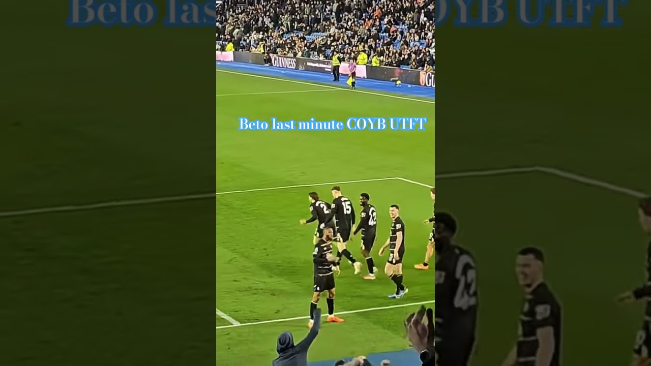Everton away end Beto 1-1 fans go wild 