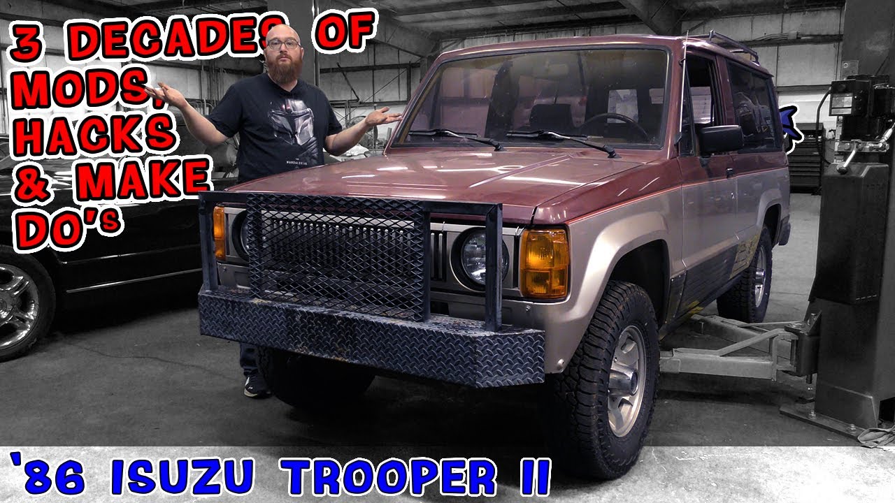 Been around the block & then some. '86 Isuzu Trooper that's still rolling after many hacks & mods
