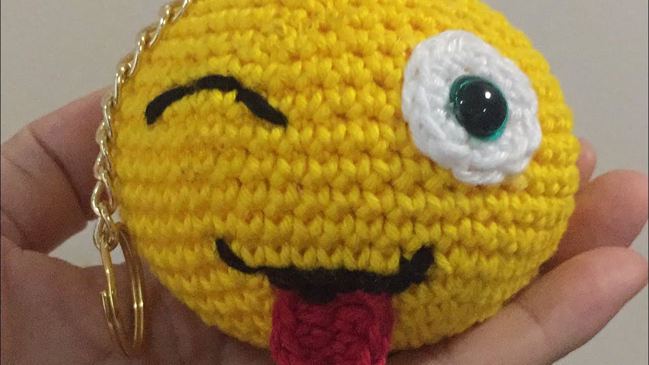 Amigurumi Emoji Em crochê - Bolinha Perfeita 😜