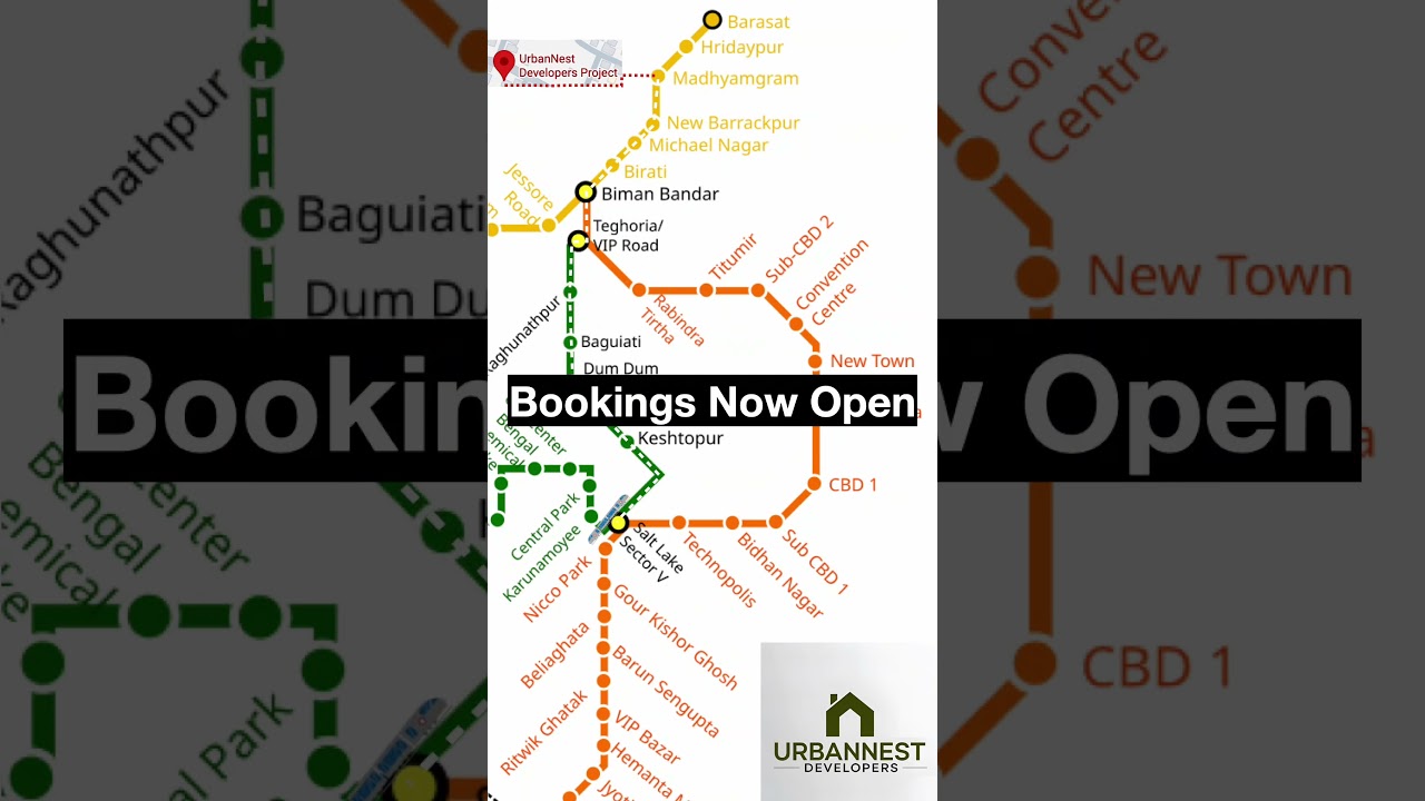 🚇 UrbanNest Developers Madhyamgram&rarr; Salt Lake Sector V in Under 30 Mins | Future Metro Connectivity