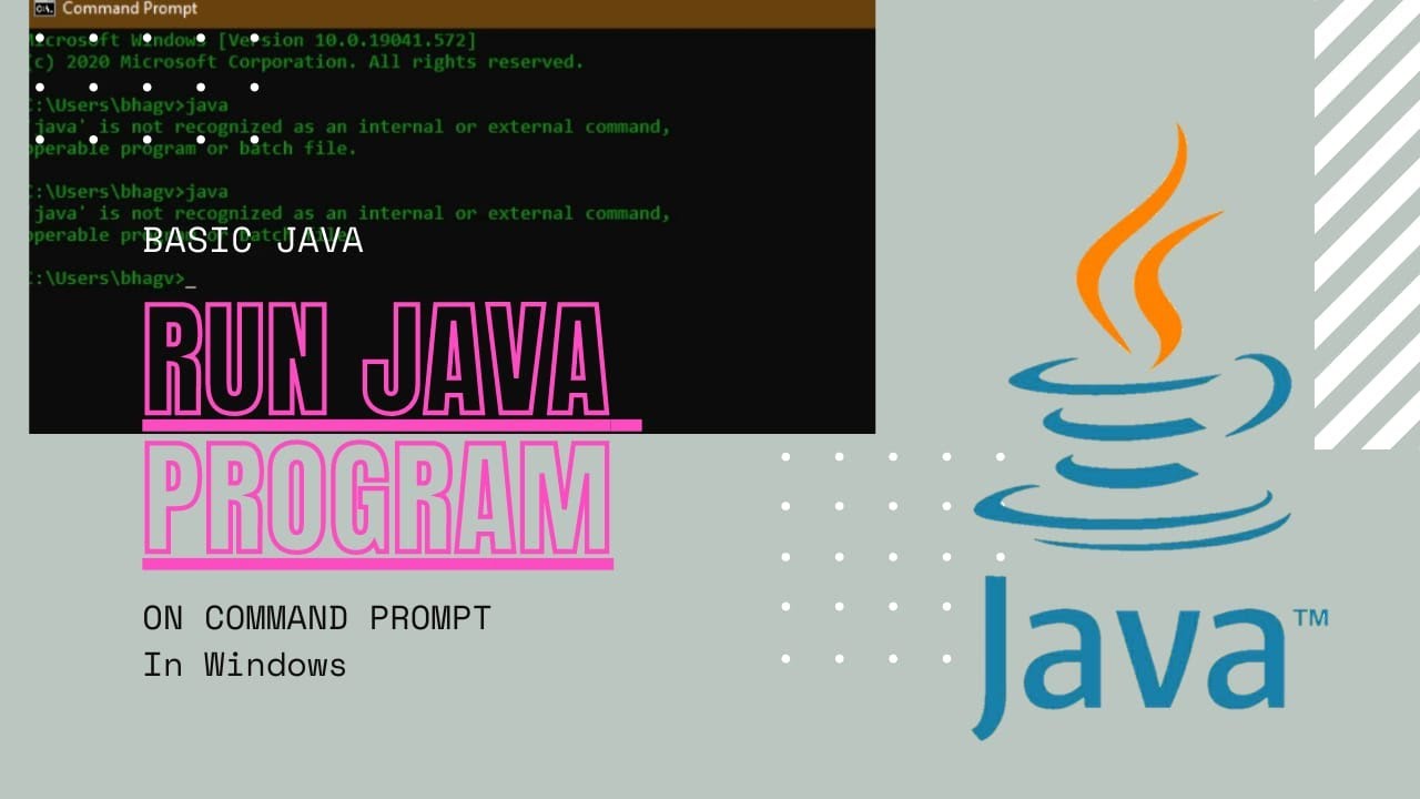 How to run #java program on #CMD / command prompt | java command not found error solved