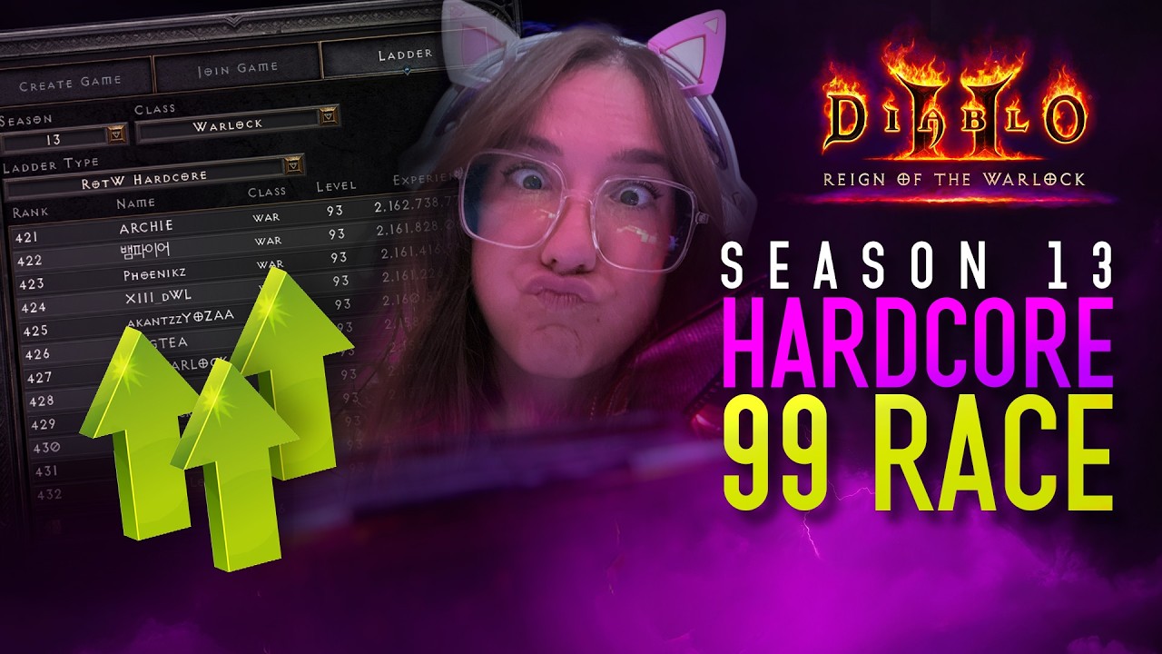 🔴LIVE - FINAL PUSH TO 99! - Diablo 2 Resurrected HARDCORE LADDER