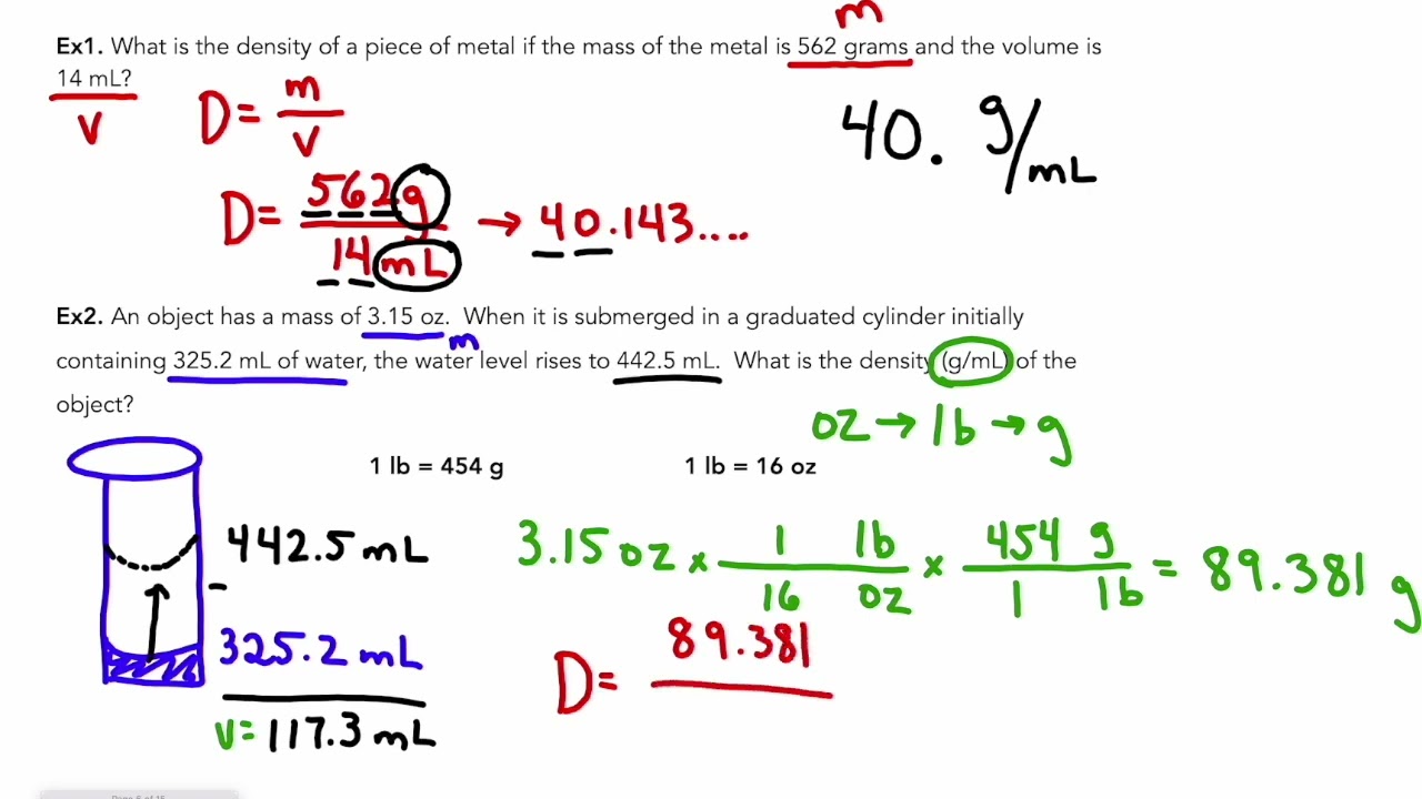 Notes 1.5- Density